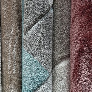 Bales of carpet fabric