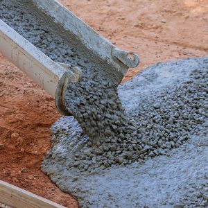 Pouring of concrete